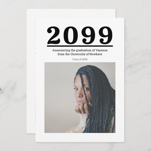 Big Numbers Two-Photo Studenten (Fram/baksida)