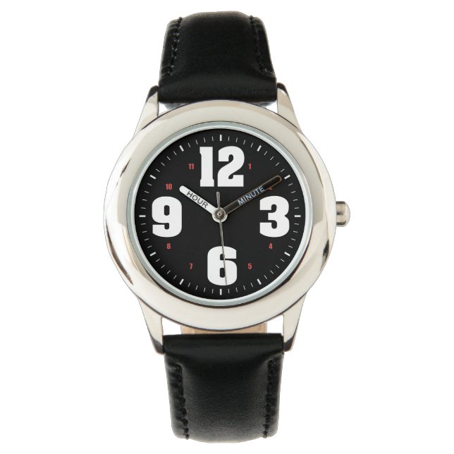 Big Numbers White Armbandsur (Framsida)