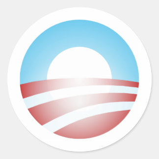 Big O Barack Obama Logotyp Runt Klistermärke