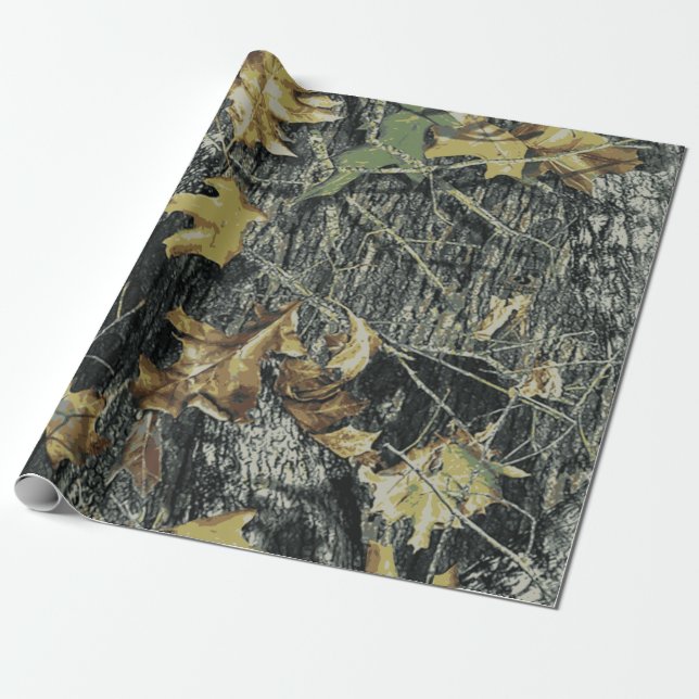 Big Oak Träd Camo, Gift Papper, Wrapping, Gifts, M Presentpapper (Utrullad)