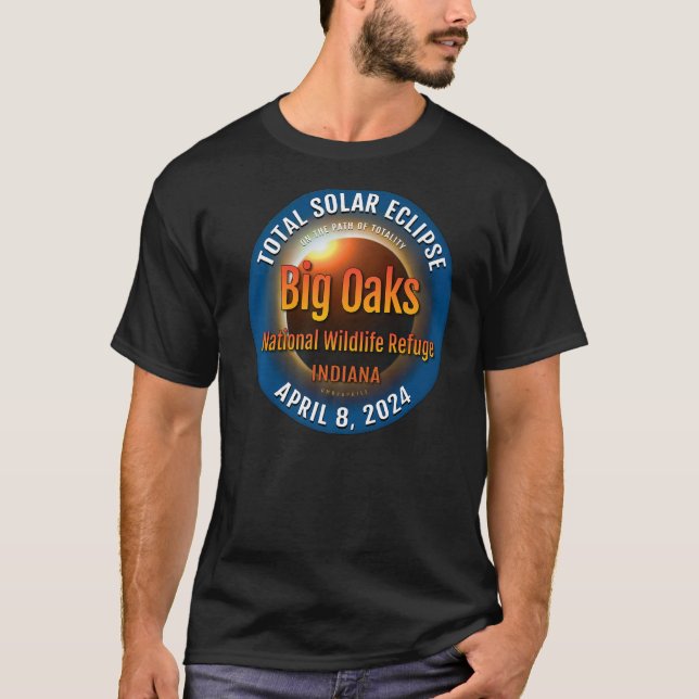Big Oaks Refuge Indiana IN Total Solar Eclipse 202 T Shirt (Framsida)