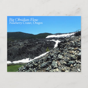 Big Obsidian Flow, Oregon Vykort