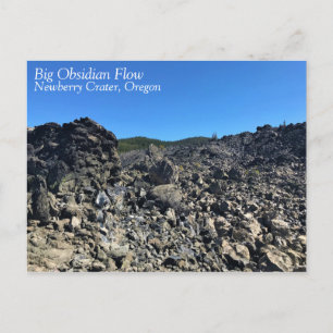 Big Obsidian Flow, Oregon Vykort