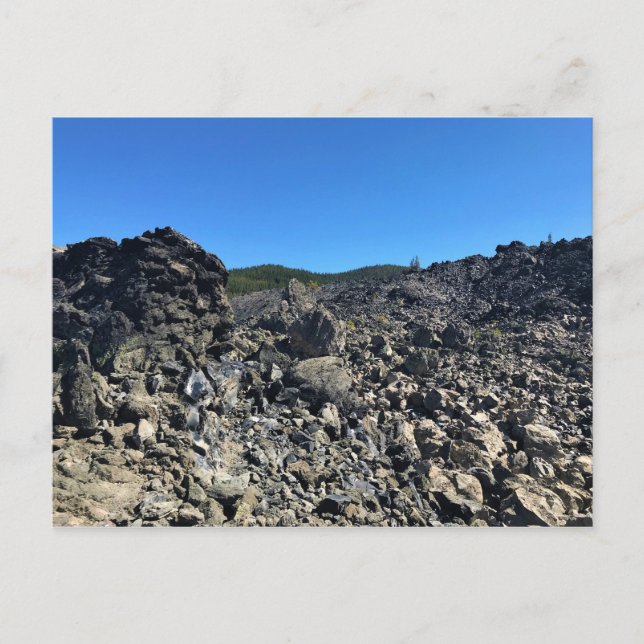 Big Obsidian Flow, Oregon Vykort (Framsida)