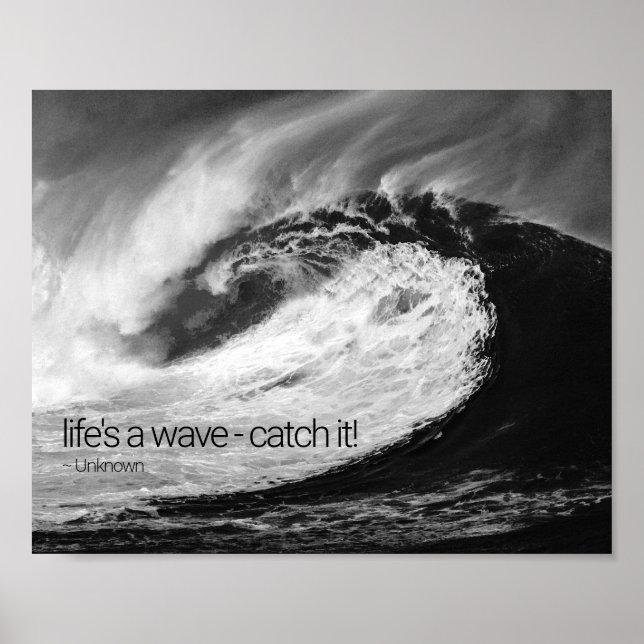 Big Ocean Wave Motivational Poster (Framsidan)