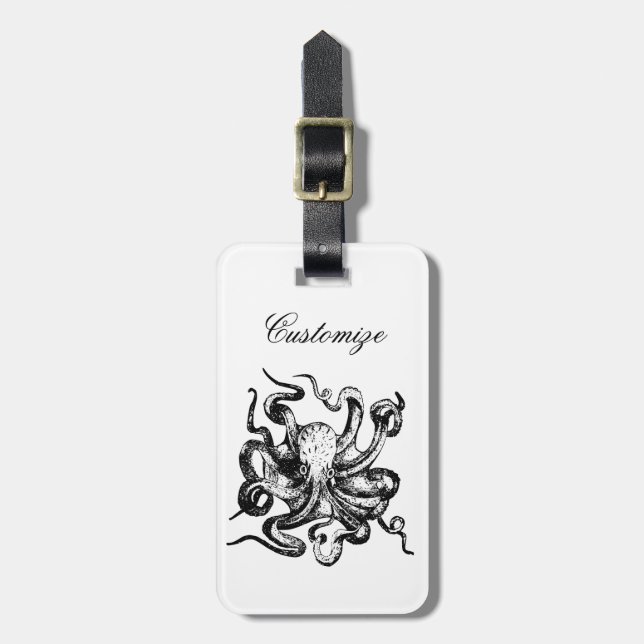 Big octopus Thunder_Cove Bagagebricka (Vertikal Framsida)