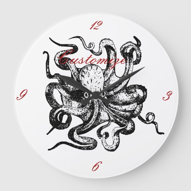 Big octopus Thunder_Cove Stor Klocka (Framsida)