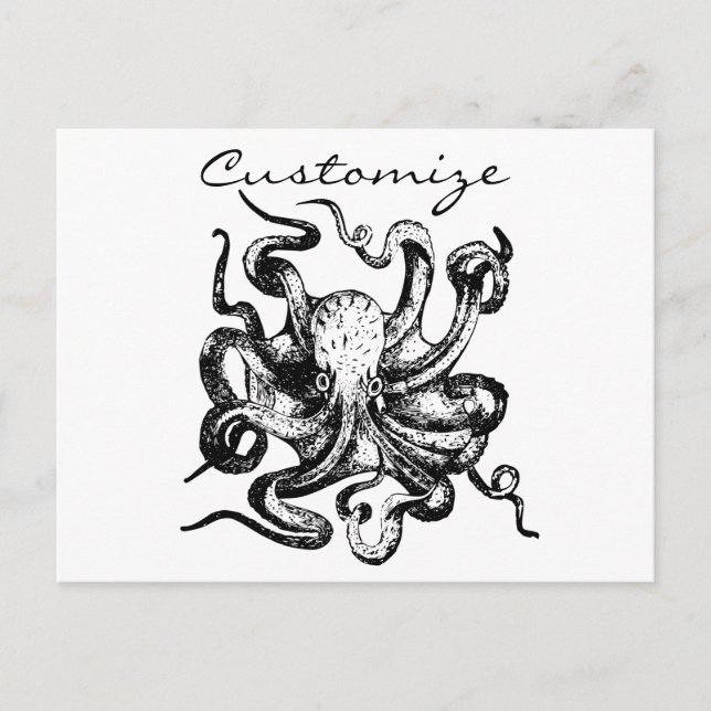 Big octopus Thunder_Cove Vykort (Framsida)