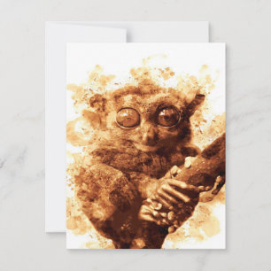 Big Öga Monkey Coffee Art_633c3e6ae98b6de43e0a6dc Inbjudningar