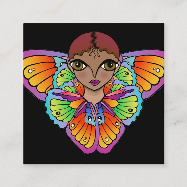 Big Ögon Sticker Fyrkantigt Visitkort (Framsida)