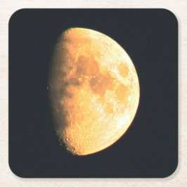 Big Old Måne kusterm Underlägg Papper Kvadrat