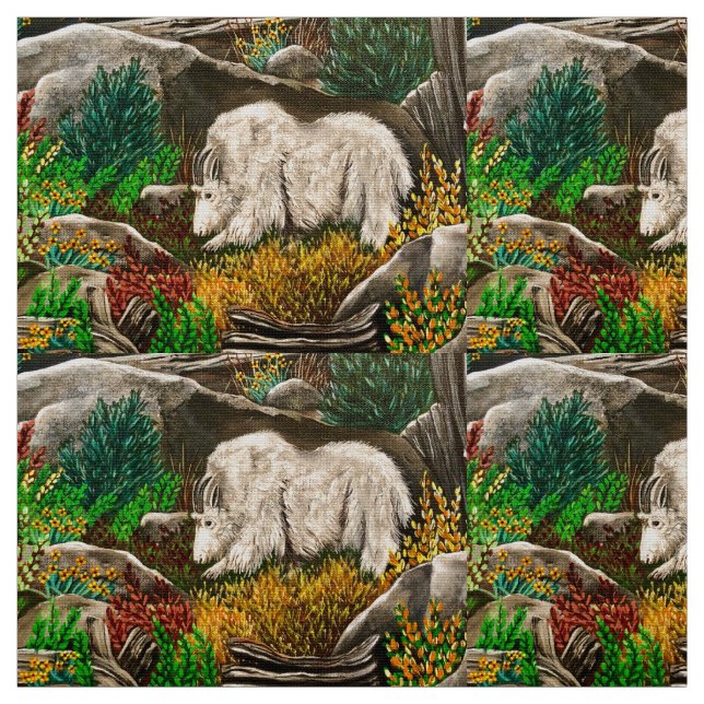 Big Old Mountain Goat Fabric Tyg (Provkarta)