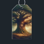 Big Old Oak Träd Enchanted Rustic Forest Bröllop Presentetikett<br><div class="desc">Märkre</div>
