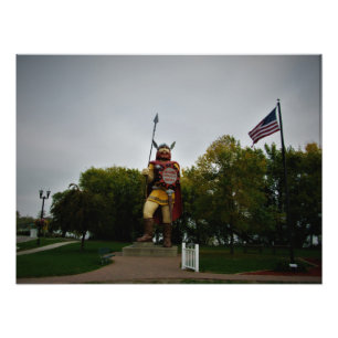 "Big Ole - Big Viking Statue" Fototryck