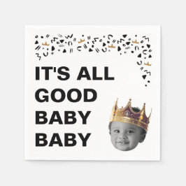 Big one Birthday Photo Napkins Pappersservett