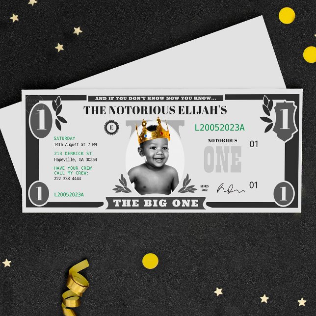 Big One Dollar Bill, Fake Money Inbjudningar (Skapare uppladdad)