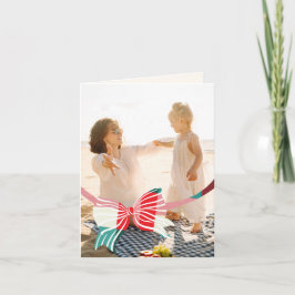 Big One Photo Grönt och Red Play Tied with Bow Helgkort