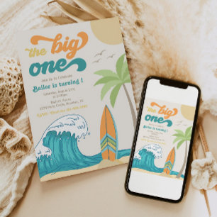 Big One Surfing-inbjudan   Bjud av stora vågor Inbjudningar