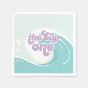 Big One Wave Beach Birthday Pappersservett
