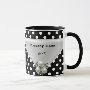 Big Order Mugg Kopp Polka Dot Black Pearl