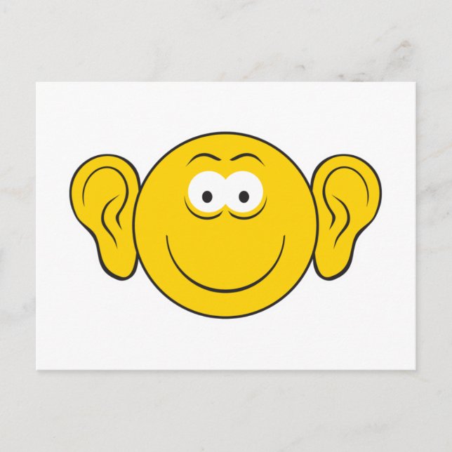 Big Öron Ansikte Vykort (Framsida)