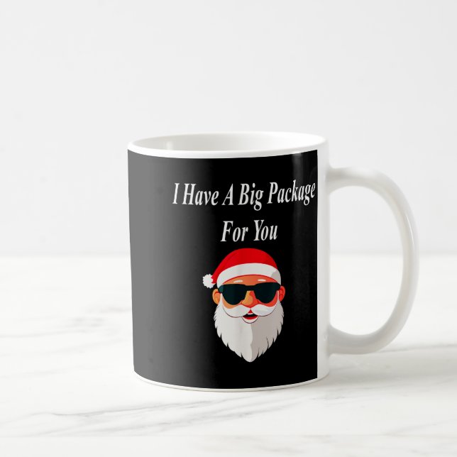 Big Package Christmas Funny Naughty Dirty Raunchy  Kaffemugg (Höger)
