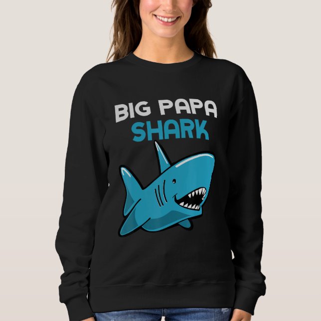 Big Papa Shark  Family T Shirt (Framsida)
