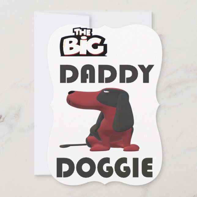 Big pappa hund hej kort (Framsida)