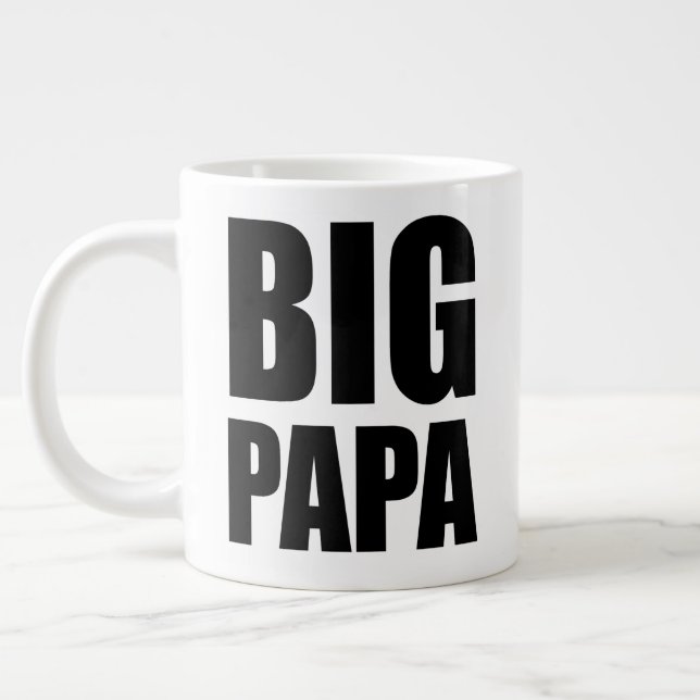 Big Pappa Jumbo 20oz Mugg, Pappa Gift Mugg (Vänster)