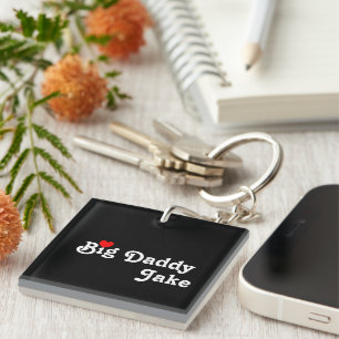 Big Pappa med Red Heart Keychain