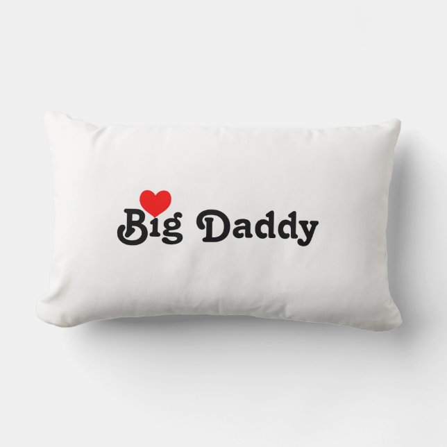 Big pappa med Red Heart Lumbar Pillow Lumbarkudde (Framsida)