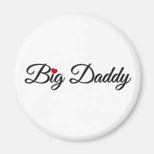 Big pappa med Red Heart Magnet
