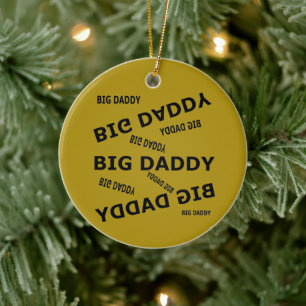 Big Pappa! Svart text Keramisk Ornament