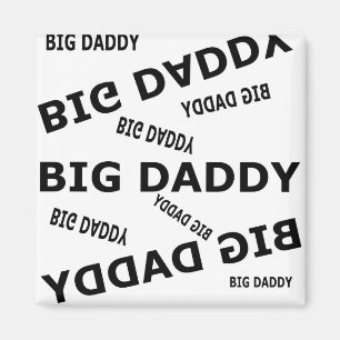 Big Pappa! Svart text Magnet