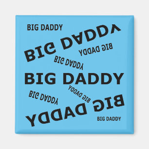 Big Pappa! Svart textmagnet Magnet