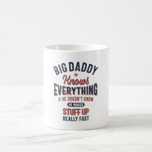 Big Pappa vet allt Far Grandpa Kaffemugg