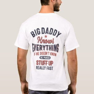 Big Pappa vet allt Far Grandpa T Shirt
