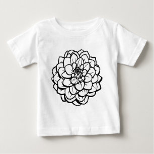 Big Pen och Bläck Dahlia-Black on White T-shirt