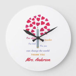 Big Pencil träd/Läraruppskattning Stor Klocka