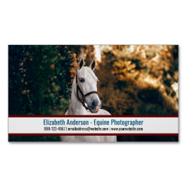 Big Photo Equine Photograf Affärskort Magnet