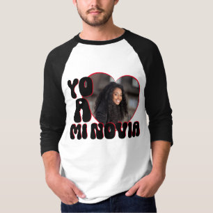 Big Photo Heart You Amo a Mi Novia T Shirt