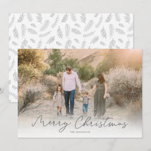Big Photo Helgdag Ca för Modern Script God jul Julkort