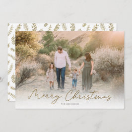 Big Photo Modern Script God jul Julkort