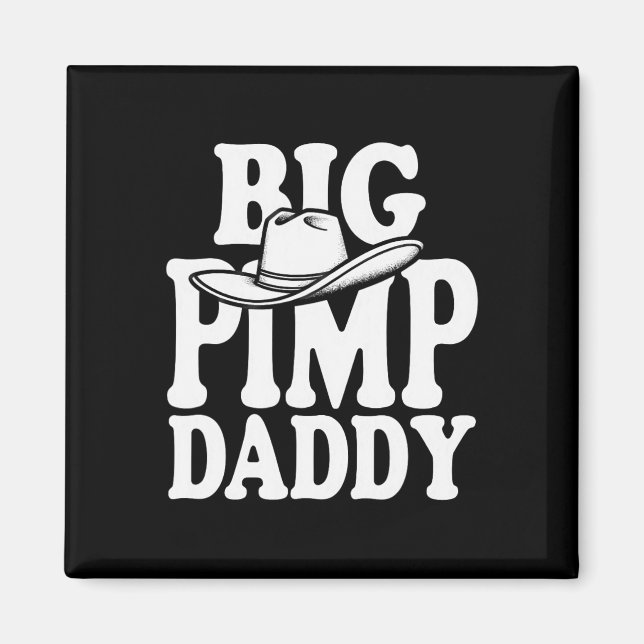 Big Pimp pappa Halloween Costume Magnet (Framsidan)