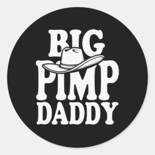 Big Pimp pappa Halloween Costume Runt Klistermärke