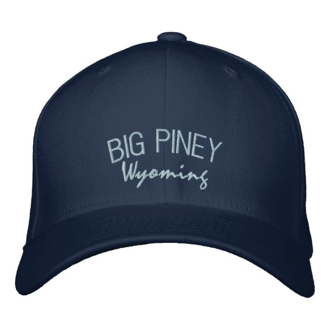 Big Piney Wyoming Embroiderade Hat Broderad Keps (Framsida)