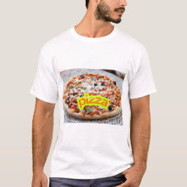 Big Pizza Image - Delicious Food Illustration T Shirt