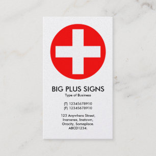 Big Plus-tecken - (Guld-kort) Visitkort
