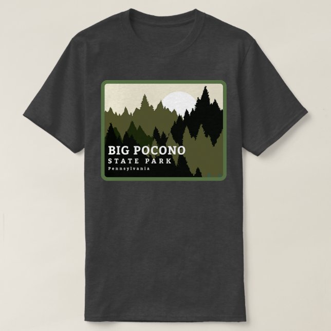 Big Pocono State Park Pennsylvania Forest Sunrise T Shirt (Design framsida)