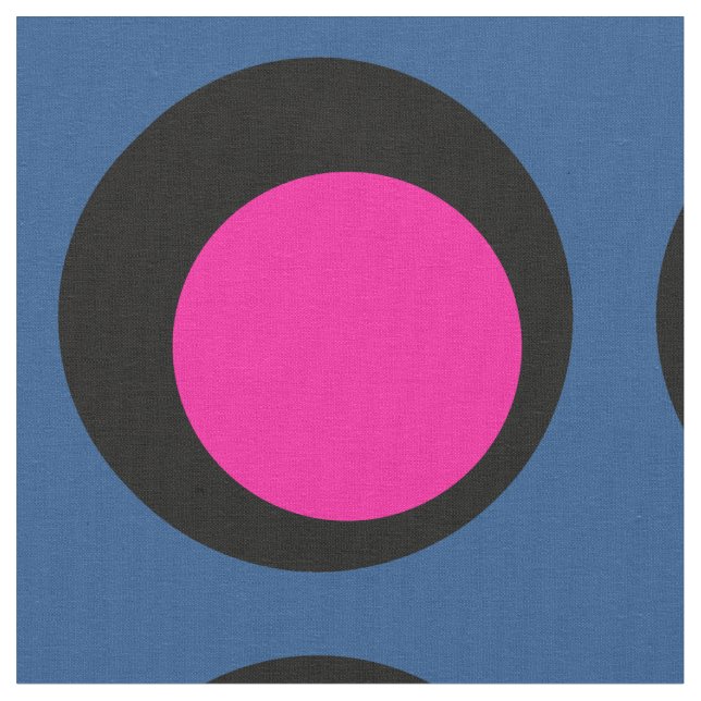 Big Polka Dot Mönster Tyg (Närbild)